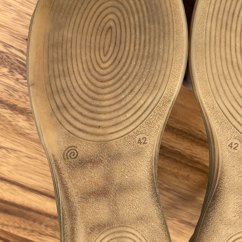 Miz Mooz NYC Sandals Womens 10.5 / 42 Distressed Gray Leather Ankle Strap - Picture 8 of 10